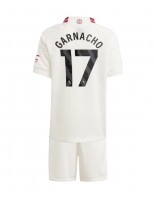 Manchester United Alejandro Garnacho #17 Kolmaspaita Lasten 2023-24 Lyhythihainen (+ shortsit)